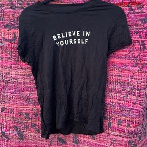 Basic Black Tee with Quote